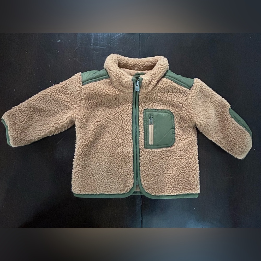 GAP Brown and Green Sherpa Jacket